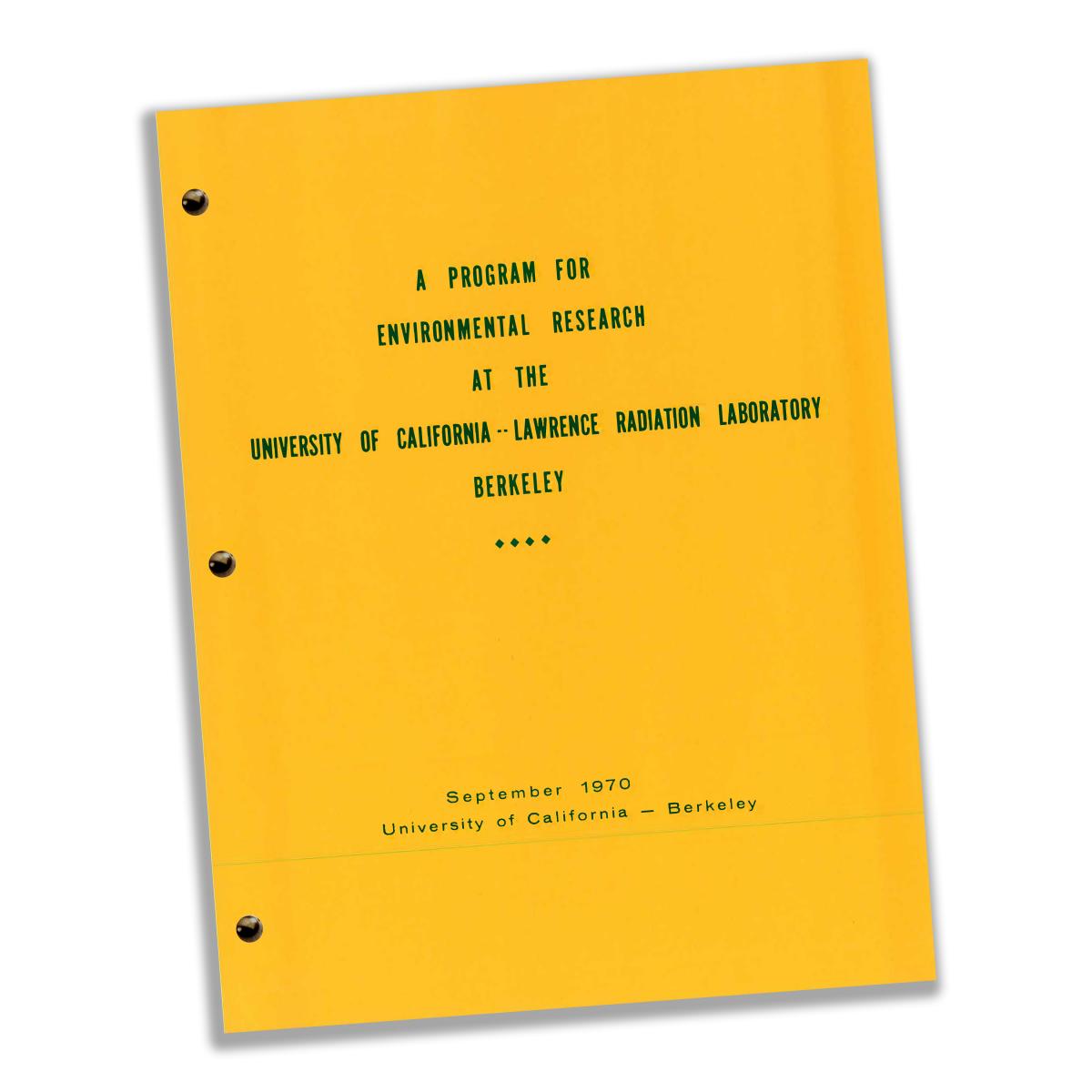 1970 Yellow Book Program For Environmental Research